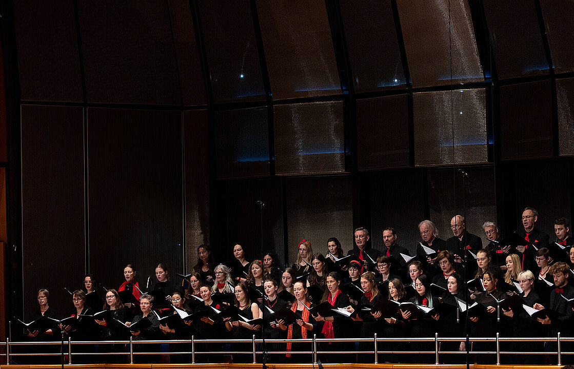 Der Chor beim Auftritt