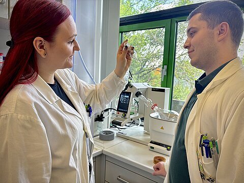 Aufreinigung einer Probe im Labor