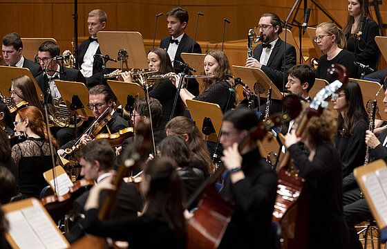 Das Universitätsorchester bei einem Auftritt