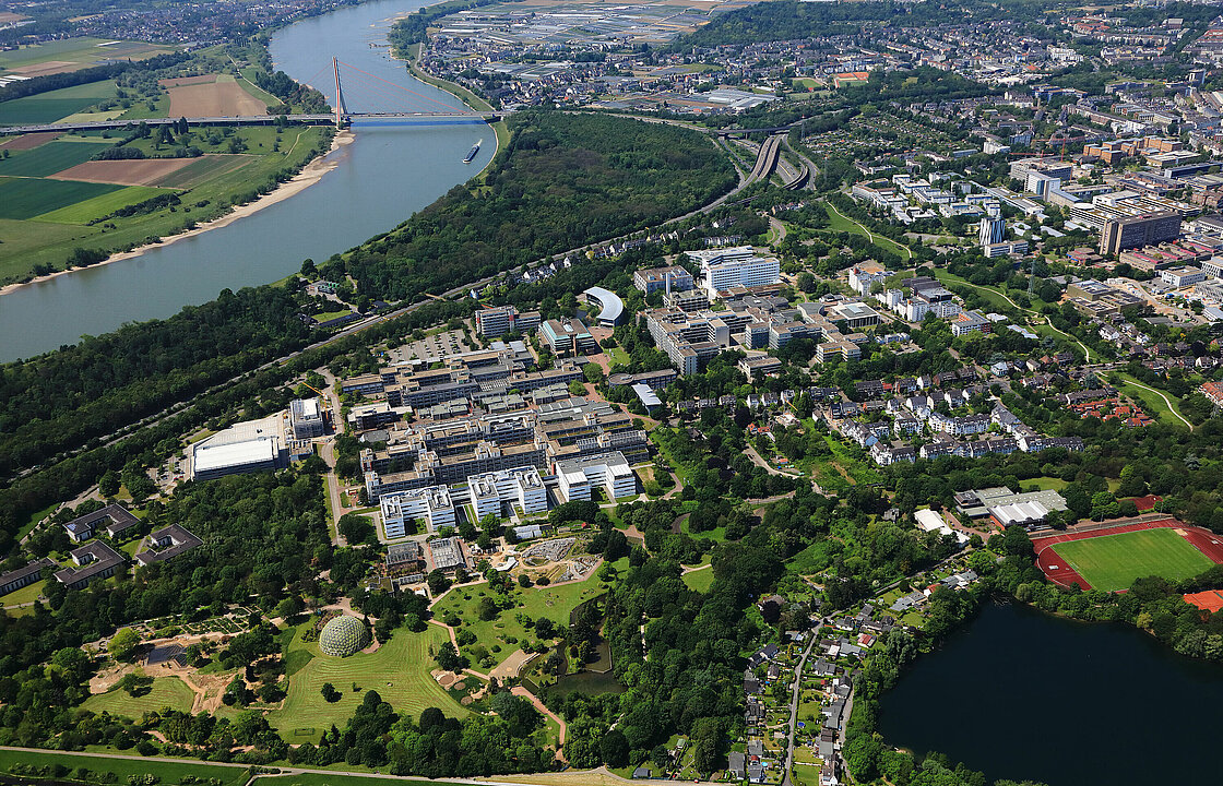 Luftaufnahme vom Campus der HHU