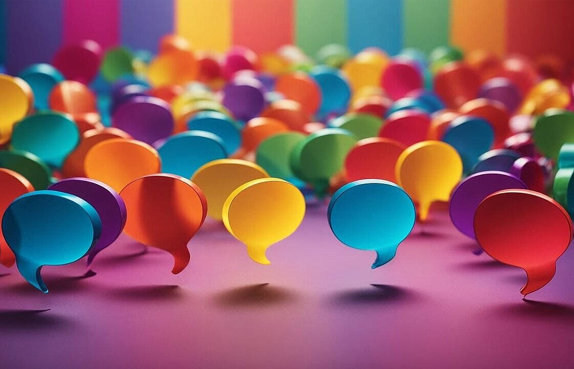 Bunte Sprechblasen