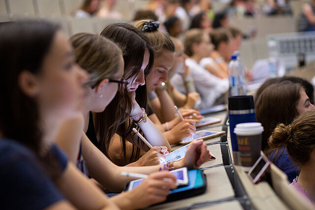 Lehrsituation im Hörsaal